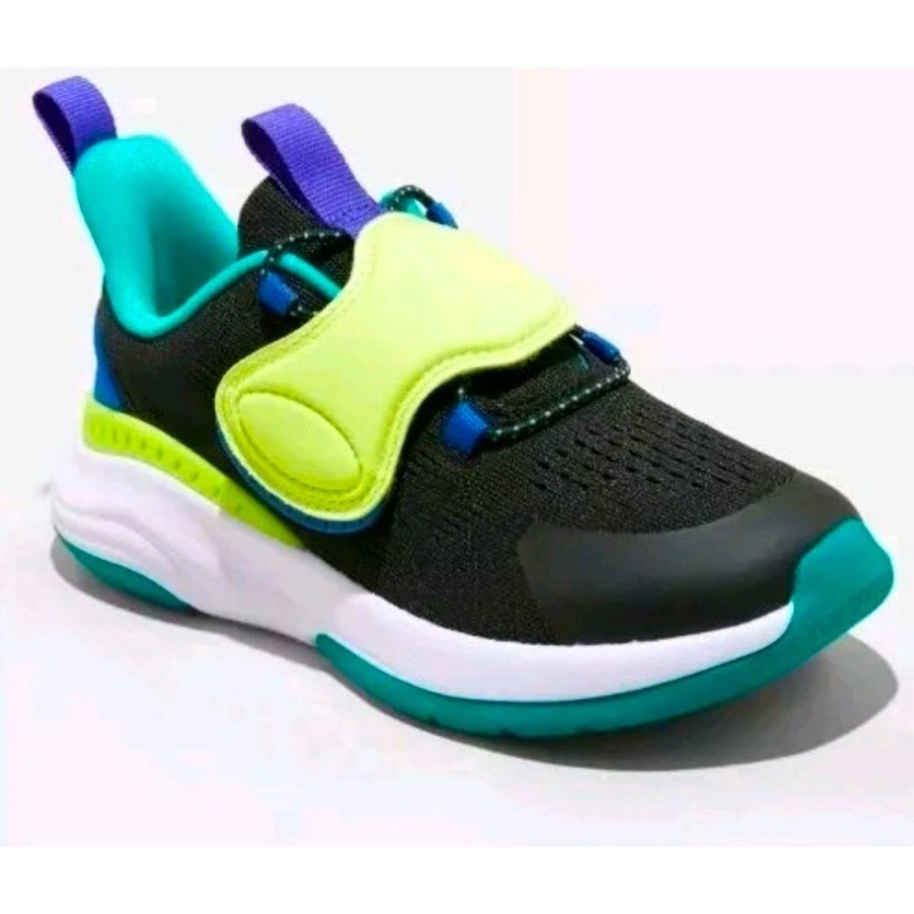 All In‎ Motion - Kids' Performance Sneakers Hook and Black/Green Size 6
